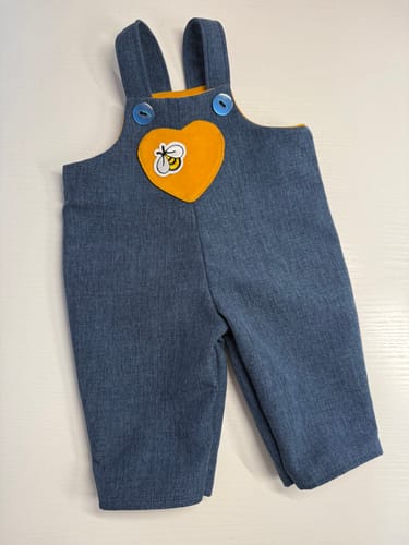 Customer photo review of Overalls For Memory Bear PDF Pattern