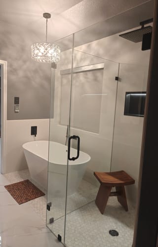 Customer photo review of SmartWings Motorized Roller Shades 100% Blackout Safari