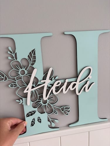 Customer photo review of Floral Monogram Two Layer