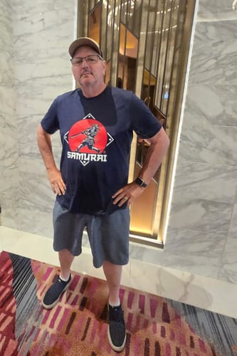 Customer photo review of Samurai Hitter T-Shirt