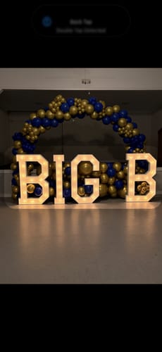 Customer photo review of 10x8 Ft Aluminum Balloon Arch Frame Wedding Arch Stand