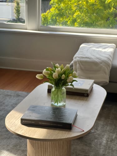 Customer photo review of Tulips - White Short Stem