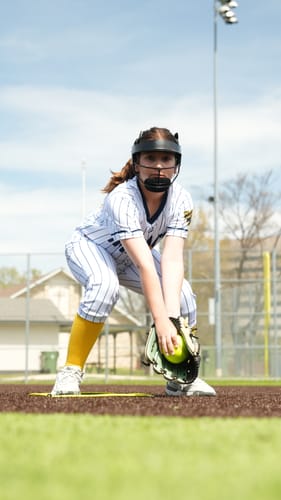 Customer photo review of NEO Softball Fielder's Mask