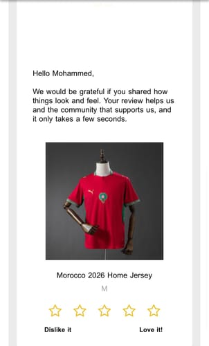 Customer photo review of Morocco 2026 Home Jersey