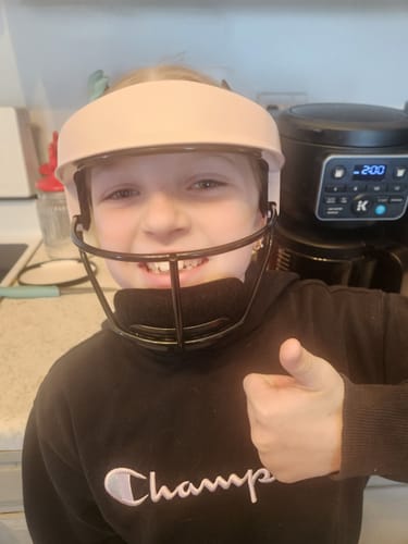 Customer photo review of NEO Softball Fielder's Mask