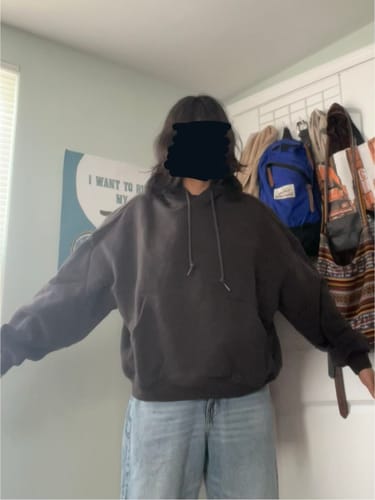 Customer photo review of Cropped Oversized Hoodie