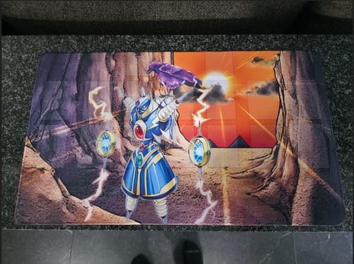 Customer photo review of Custom Playmat (24" x 14")