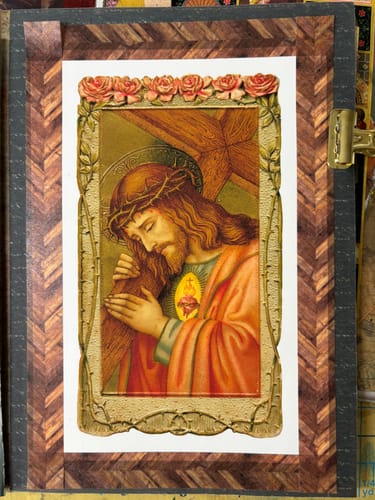 Customer photo review of Carrying of the Cross – 2 sizes – Based on a Vintage German Holy Card