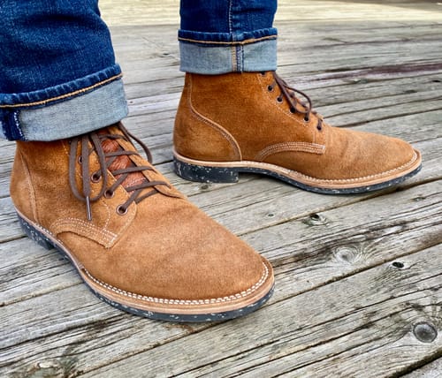 Customer photo review of T.G.Escape Boondoker Boot - luosjiet®boots - Yellow Brown Oiled Cowhide Reverse(Short Hair)