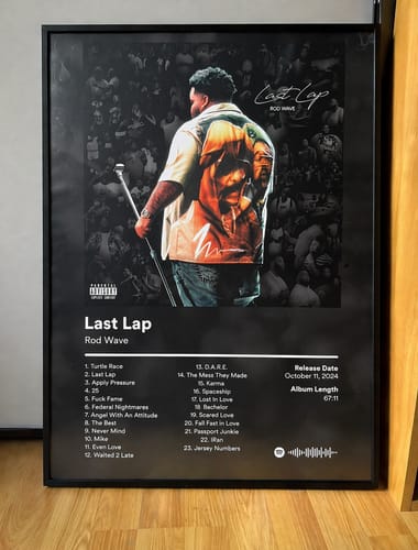 Customer photo review of Rod Wave Album Posters