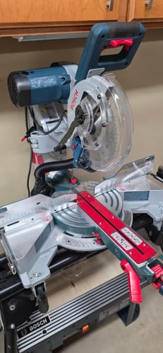 Customer photo review of Dust Collection Chute for Bosch Axial Glide Miter Saw