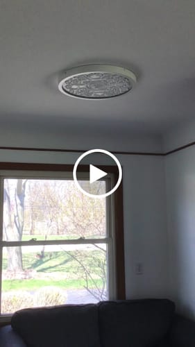 Customer video review of Decorative French White Medallion LED Flush Mount Light