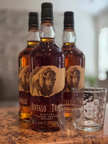 Customer photo review of Buffalo Trace Bourbon Whiskey 1L 3 Pack