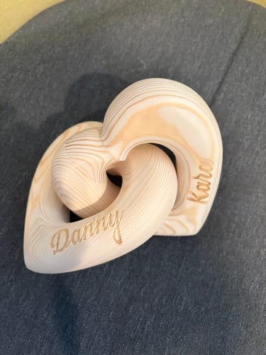 Customer photo review of Romantic Couple - Personalized Infinity Heart Sculpture