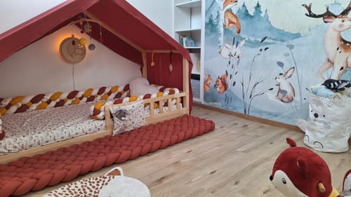 Customer photo review of Papier Peint Animaux Bleu Ambiance Forêt