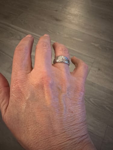 Customer photo review of Lattice Tapered Band Ring