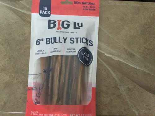 Customer photo review of 6" EXTRA THIN BULLY STICKS
