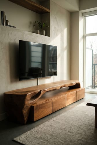 Customer photo review of Modern TV Stand With Storage For Living Room