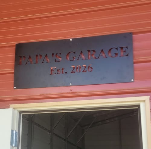 Customer photo review of Personalized Metal Family Bar Sign | Outdoor Last Name Patio Decor | Home Theater Decor | Man Cave