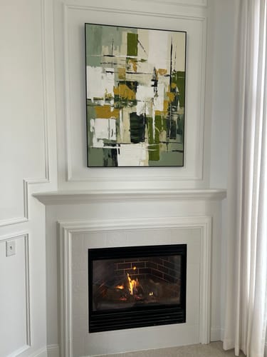 Customer photo review of Blue & Green Abstract #BG104