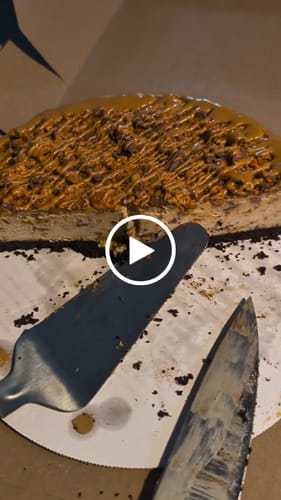 Customer video review of Salted Caramel Cheesecake