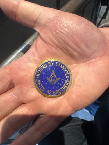 Customer photo review of MasonicMan Coin Bound by symbols | United as brothers
