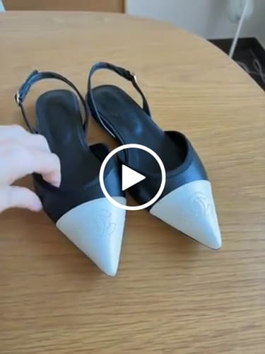 Customer video review of CC Slingback Pointed White Black Leather 628289