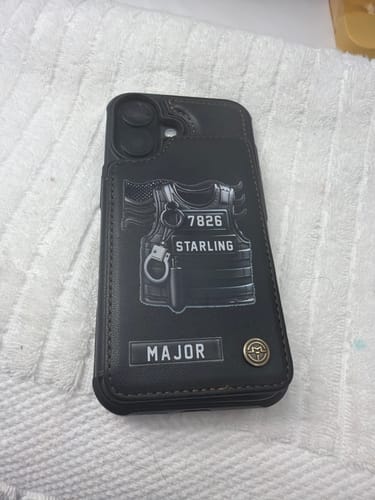 Customer photo review of Serve And Protect - Personalized Police Officer Wallet Phone Case