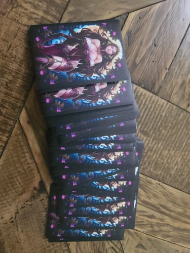 Customer photo review of Custom Card Sleeves
