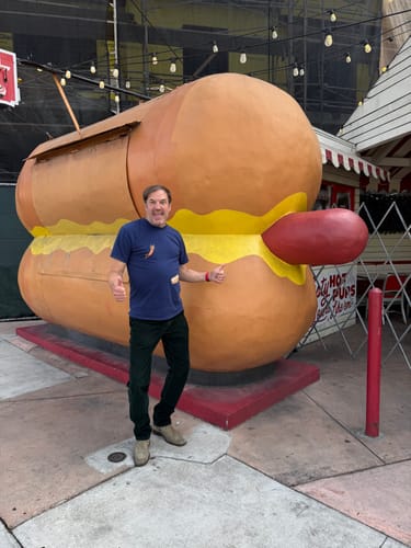 Customer photo review of Hotdog Dive — Premium Tee
