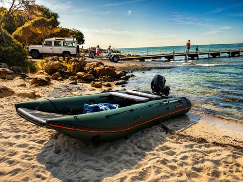 Customer photo review of Kolibri Sea Cat 420 Inflatable Catamaran Package