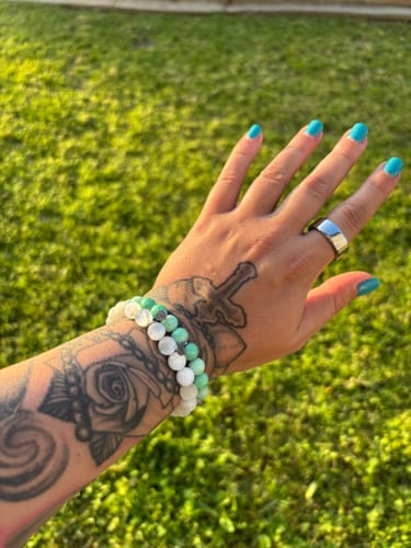 Customer photo review of Australian Jade Chrysoprase Bracelet