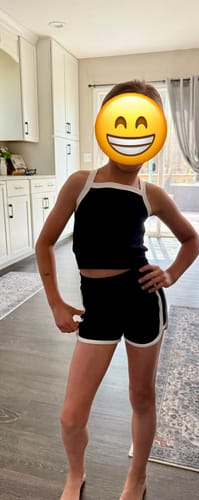 Customer photo review of active - ribbed black + white