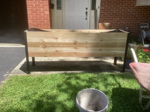 Customer photo review of 18" x 72" Raised Garden Bed - 30" TALL / Garden Grade