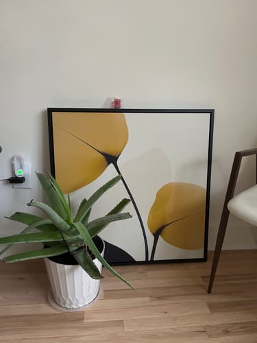 Customer photo review of Golden Leaves Canvas Art