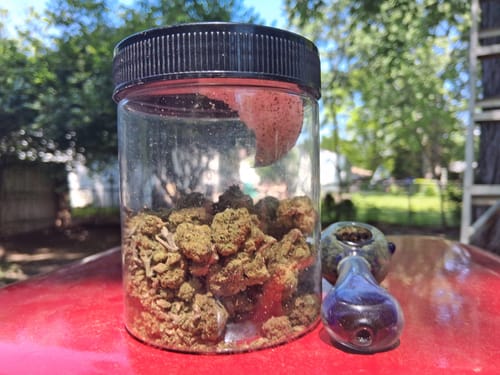 Customer photo review of Black Ice THCA Flower Ounce (28g)