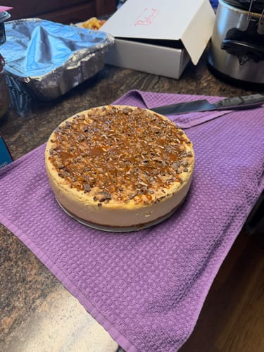 Customer photo review of Salted Caramel Cheesecake