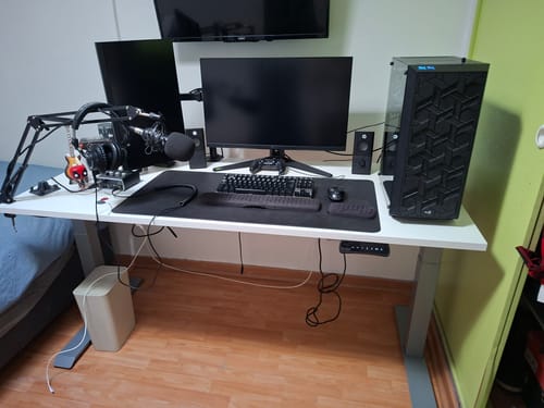 Customer photo review of Escritorio Cosmo Eléctrico Dual 160x70