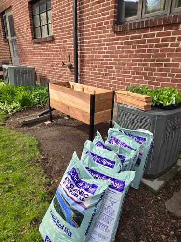 Customer photo review of 18" x 48" Raised Garden Bed - 30" TALL - Select Grade