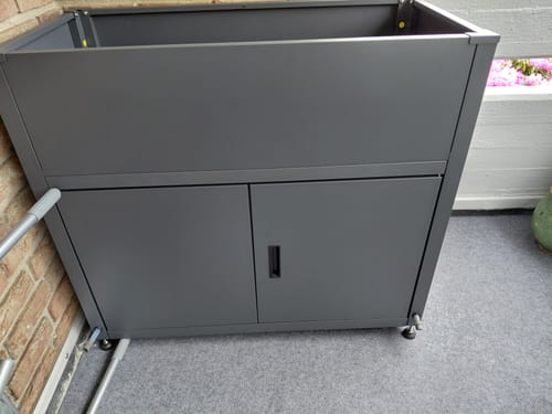 Customer photo review of Hochbeet HB3 mit Unterschrank | Pulverbeschichtet in RAL7016 | 100x50x85 cm