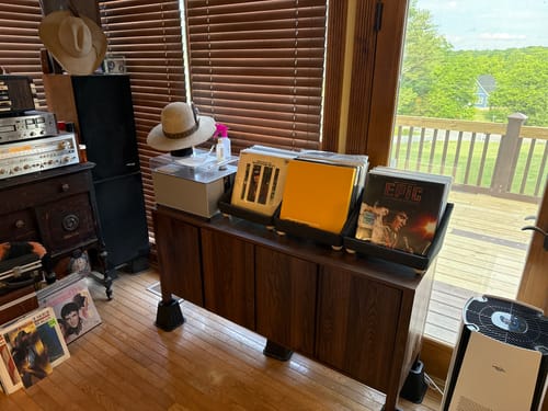 Customer photo review of Record Roots Tabletop Storage System