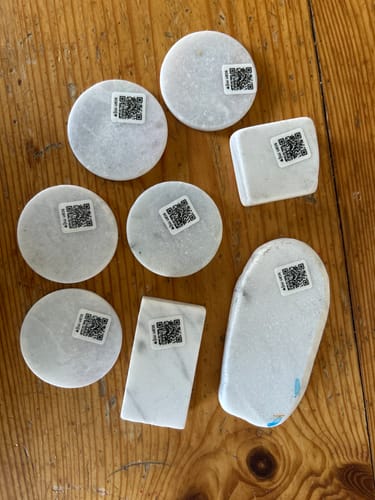 Customer photo review of QR Codes voor de Happy Stone App