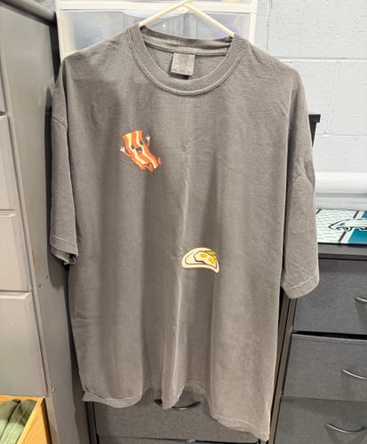 Customer photo review of Bacon Jump — Premium Tee