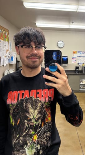 Customer photo review of Soon the Hunt Will Begin - Long Sleeve T-Shirt