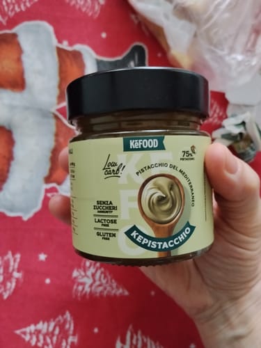 Customer photo review of KEPISTACCHIO 250G CREMA SPALMABILE PISTACCHIO E CACAO SENZA ZUCCHERO