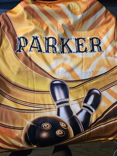 Customer photo review of Custom Black And Gold Bowling Jerseys For Men, Bowling Team Quarter-Zip Shirts With Name IPHW8017