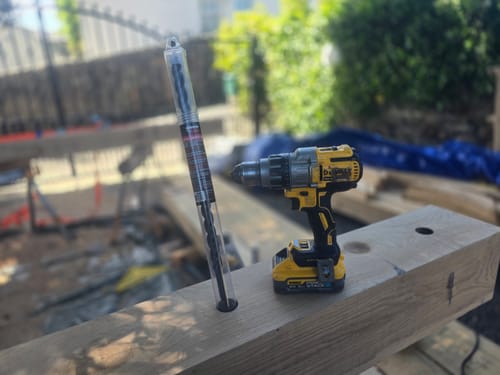 Customer photo review of WoodOwl | Ultra Smooth Wood Boring Auger Bit 18" Length