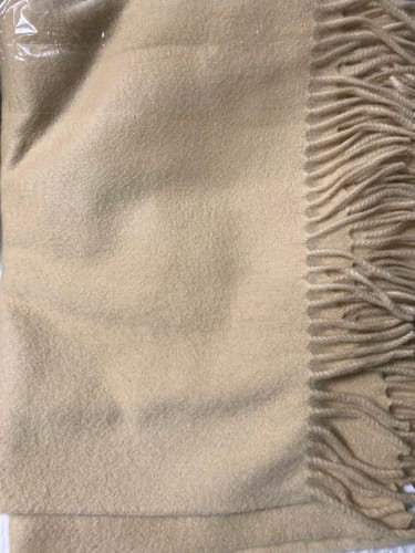Customer photo review of Brand New Scottish Alex Begg Sand Luxury Woven Cashmere Wrap