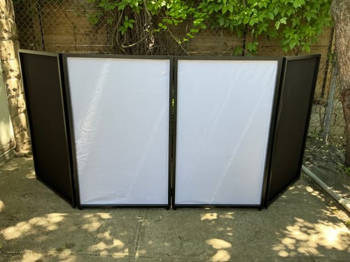 Customer photo review of ProX XF-4X3048B MK3 Four Panel DJ Facade Black Collapse and Go Facade Panels with Carry Bag - Black/White Scrims