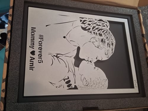 Customer photo review of Custom Metal Portrait